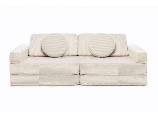 Velký multifunkční skládací bunkr z manšestru SOFA Zvolte barvu: Krémová