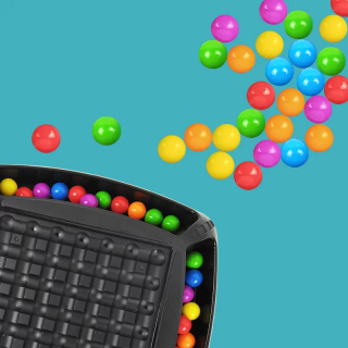 Logická hra s barevnými kuličkami