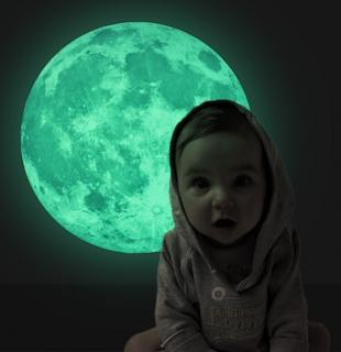 Svítící samolepka Měsíc