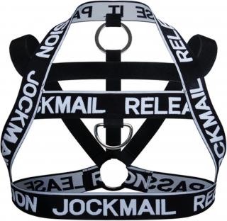 D.M JOCKMAIL RELEASE HARNESS postroj s ocelovými kroužky Barva: Černá