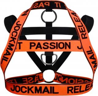 D.M JOCKMAIL RELEASE HARNESS postroj s ocelovými kroužky Barva: Oranžová