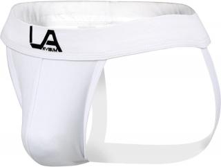 LANVIBUM COTTON HERRALD JOCKS bavlněné bílé jocksy s 3D logem Barva: Bílá, Velikost: M-L