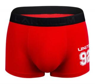 LANVIBUM YEARBOOK UNITE 92 bavlněné boxerky klasického střihu Barva: Červená, Velikost: M-L