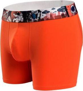 PINKHERO SHOCKING CINEMA ART bavlněné prodloužené boxerky Barva: Oranžová, Velikost: L