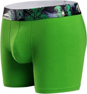 PINKHERO SHOCKING CINEMA ART bavlněné prodloužené boxerky Barva: Zelená, Velikost: XL