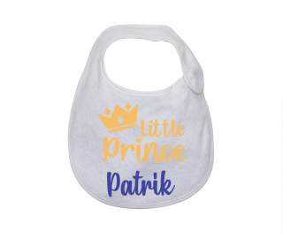Bryndák Ellie Bee, barva bílá, motiv  Little prince Patrik  se jménem dítěte