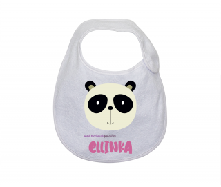 Bryndák Ellie Bee, barva bílá, motiv motiv  Malá roztomilá pandička Ellinka  se jménem dítěte