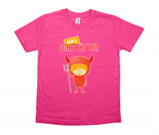 Dětské tričko Ellie Bee, motiv  Malý diktátor  Barva: Purpurová, Velikost: 12 let (158cm), Rukáv: krátký