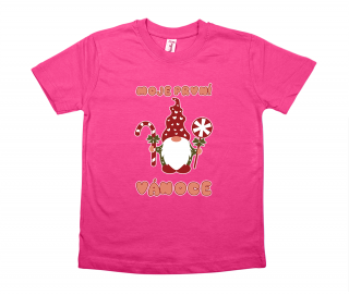 Dětské tričko Ellie Bee, motiv  Moje první Vánoce  Barva: Purpurová, Velikost: 12 měsíců, Rukáv: krátký