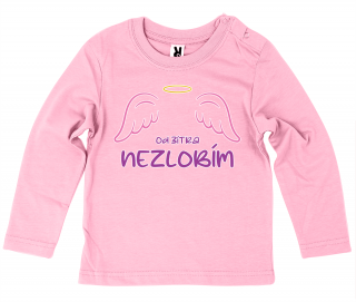 Dětské tričko Ellie Bee, motiv  Od zítra nezlobím  Barva: Růžová, Velikost: 12 měsíců, Rukáv: dlouhý