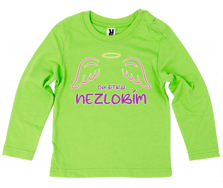 Dětské tričko Ellie Bee, motiv  Od zítra nezlobím  Barva: Zelená, Velikost: 24 měsíců, Rukáv: dlouhý