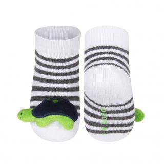 Ponožky s chrastítkem  SOXO, motiv želva Velikost: 0 - 6 měsíců