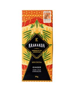 Krakakoa – Mléčná čokoláda 52 % s příchutí zázvoru