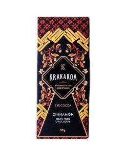 Krakakoa - Tmavá mléčná 53% čokoláda s příchutí skořice