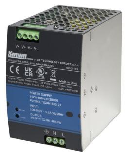 Napájecí zdroj na DIN lištu 24V DC 20A 480W - YSDN-480-24