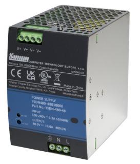 Napájecí zdroj na DIN lištu 48V DC 10A 480W - YSDN-480-48