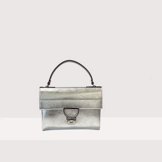 ARLETTIS SMOOTH METAL KOŽENÁ KABELKA COCCINELLE SILVER SS25