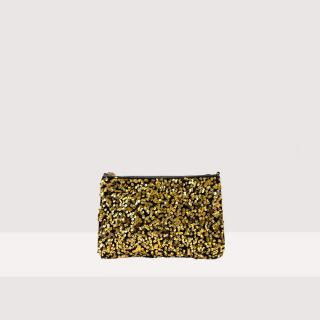 BEST CROSSBODY PAILLETTES MINI BAG COCCINELLE GOLDEN/NOIR SS25