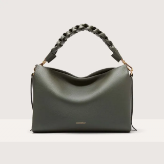 BOHEME GRANA DOUBLE MEDIUM KOŽENÁ KABELKA COCCINELLE ALGA/GUACAMOLE SS25