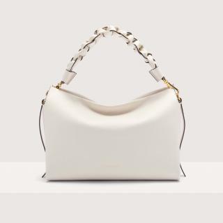 BOHEME GRANA DOUBLE MEDIUM KOŽENÁ KABELKA COCCINELLE BLANCO/SKIN SS25