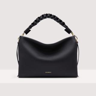 BOHEME GRANA DOUBLE MEDIUM KOŽENÁ KABELKA COCCINELLE NOIR/CUIR SS25