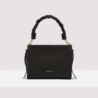 BOHEME GRANA DOUBLE SMALL KOŽENÁ KABELKA COCCINELLE NOIR/CUIR SS25