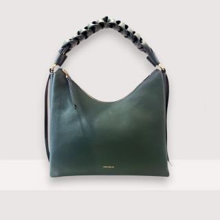 BOHEME MEDIUM GRANA DOUBLE KOŽENÁ KABELKA COCCINELLE ALGA/GUACAMOLE SS25