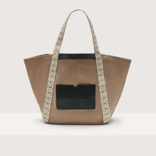C-BOUNCE CANVAS KABELKA COCCINELLE MULTI NATURAL SS25