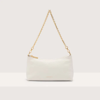 COCCINELLE AURA KOŽENÁ MINI BAG BLANCO SS25