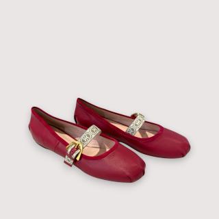COCCINELLE BEATRIZ BOTY SANGR/SAND-ECRU SS25
