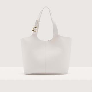 COCCINELLE C-EASY LARGE KOŽENÁ KABELKA BLANCO SS25