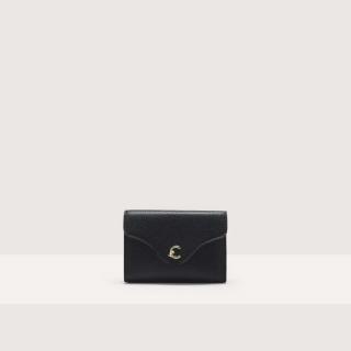 COCCINELLE C-ME KOŽENÁ PENĚŽENKA NOIR SS25