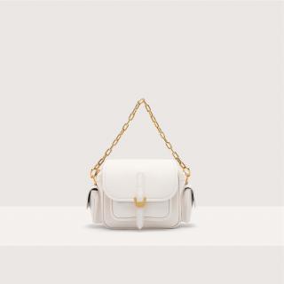 COCCINELLE CAMPUS MINI KOŽENÁ KABELKA BLANCO SS25