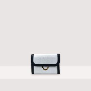 COCCINELLE DEW BICOLOR KOŽENÁ PENĚŽENKA BLANCO/NOIR SS25