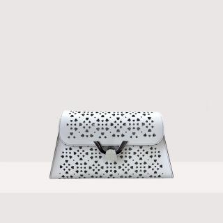 COCCINELLE DEW COW.PERF. KOŽENÁ KABELKA BLANCO SS25