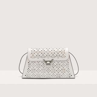 COCCINELLE DEW COW.PERFOREE MEDIUM KABELKA BLANCO SS25