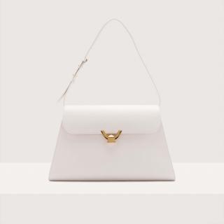 COCCINELLE DEW LARGE KOŽENÁ KABELKA BLANCO SS25