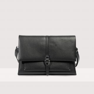 COCCINELLE DORIAN MEDIUM KOŽENÁ KABELKA NOIR SS25 / STŘÍBRNÉ KOVÁNÍ