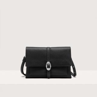 COCCINELLE DORIAN SMALL KOŽENÁ KABELKA NOIR SS25 / STŘÍBRNÉ KOVÁNÍ