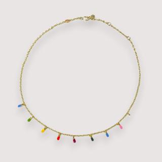 COCCINELLE GIPSY NÁHRDELNÍK GOLD/MULTICOLOR SS25