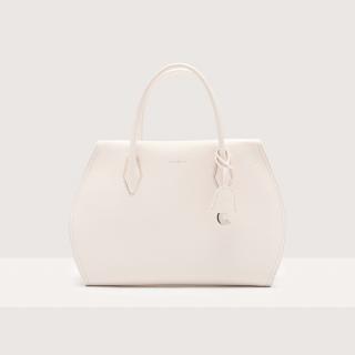COCCINELLE LORD LARGE KOŽENÁ KABELKA BLANCO SS25
