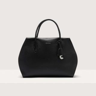 COCCINELLE LORD LARGE KOŽENÁ KABELKA NOIR SS25