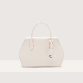 COCCINELLE LORD MEDIUM KOŽENÁ KABELKA BLANCO SS25