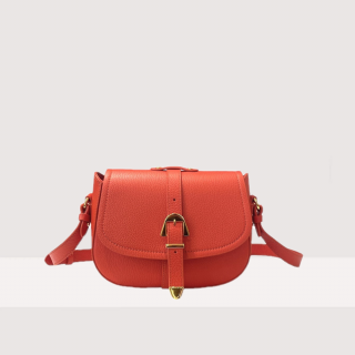 COCCINELLE MAGALU SMALL KOŽENÁ KABELKA TANGERINE AW23