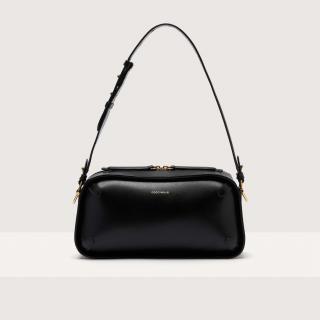 COCCINELLE MALETA CALF COCKER MEDIUM KOŽENÁ KABELKA NOIR SS25