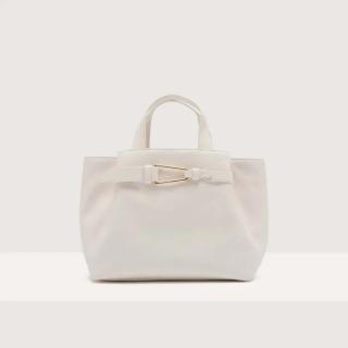 COCCINELLE MALORY SMALL KOŽENÁ KABELKA BLANCO SS25
