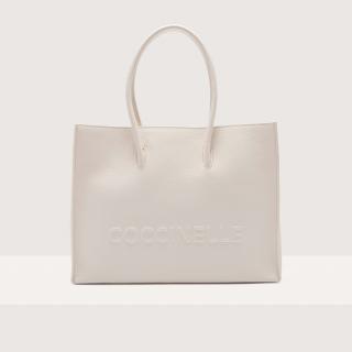 COCCINELLE MYRTHA MEDIUM MAXI LOG KOŽENÁ KABELKA BLANCO SS25