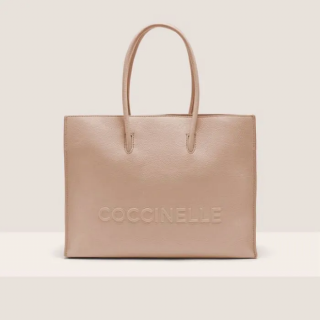 COCCINELLE MYRTHA MEDIUM MAXI LOGO KOŽENÁ KABELKA ROSETTE SS25
