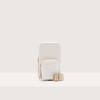 COCCINELLE PIXIE KOŽENÉ POUZDRO NA TELEFON BLANCO SS25