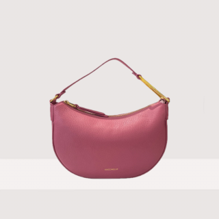 COCCINELLE PRISCILLA SMALL KOŽENÁ KABELKA PULP PINK AW23